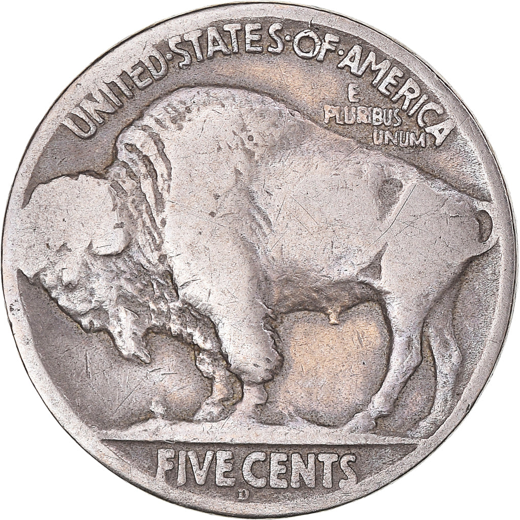 Moneta, USA, Buffalo Nickel, 5 Cents, 1919, U.S. Mint, Philadelphia, VF(20-25)