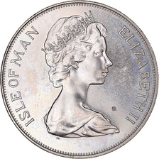 Munten, Eiland Man, Elizabeth II, Crown, 1977, Pobjoy Mint, ZF+, Cupro-nikkel