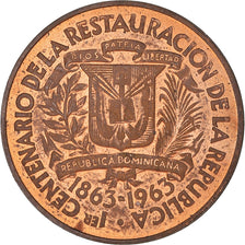 Coin, Dominican Republic, Centavo, 1963, AU(50-53), Bronze, KM:25