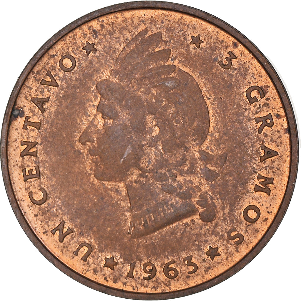 Coin, Dominican Republic, Centavo, 1963, AU(50-53), Bronze, KM:25