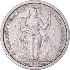 Coin, New Caledonia, Franc, 1949, Paris, EF(40-45), Aluminum, KM:2
