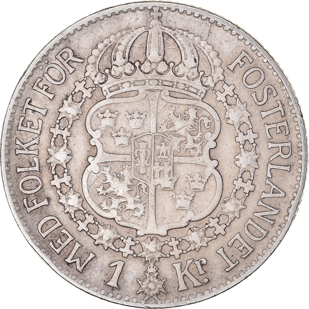 Moneta, Svezia, Gustaf V, Krona, 1941, BB, Argento, KM:786.2