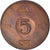 Moneda, Suecia, Gustaf VI, 5 Öre, 1959, EBC, Bronce, KM:822