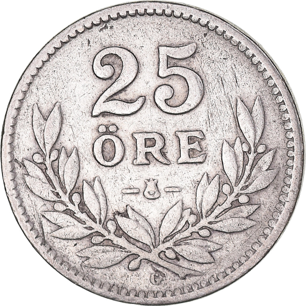 Coin, Sweden, Gustaf V, 25 Öre, 1930, EF(40-45), Silver, KM:785