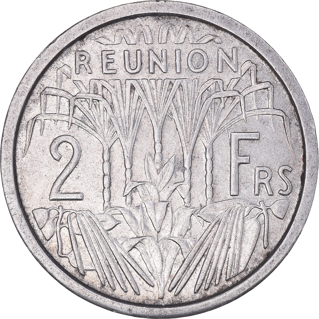 Coin, Réunion, 2 Francs, 1948, Paris, AU(50-53), Aluminum, KM:8