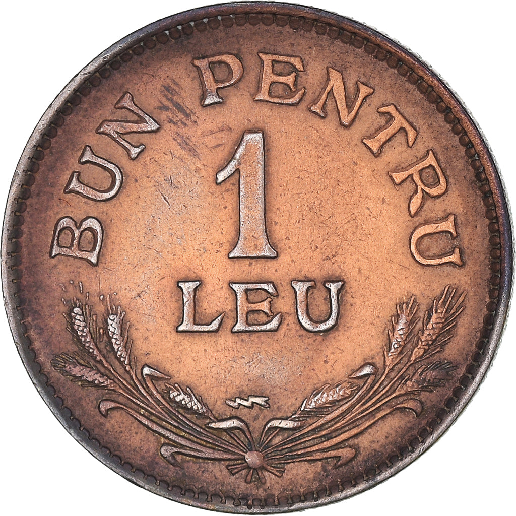Moneta, Romania, Ferdinand I, Leu, 1924, MB+, Rame-nichel, KM:46