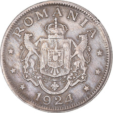 Monnaie, Roumanie, Ferdinand I, 2 Lei, 1924, Poissy, TB+, Cupro-nickel, KM:47