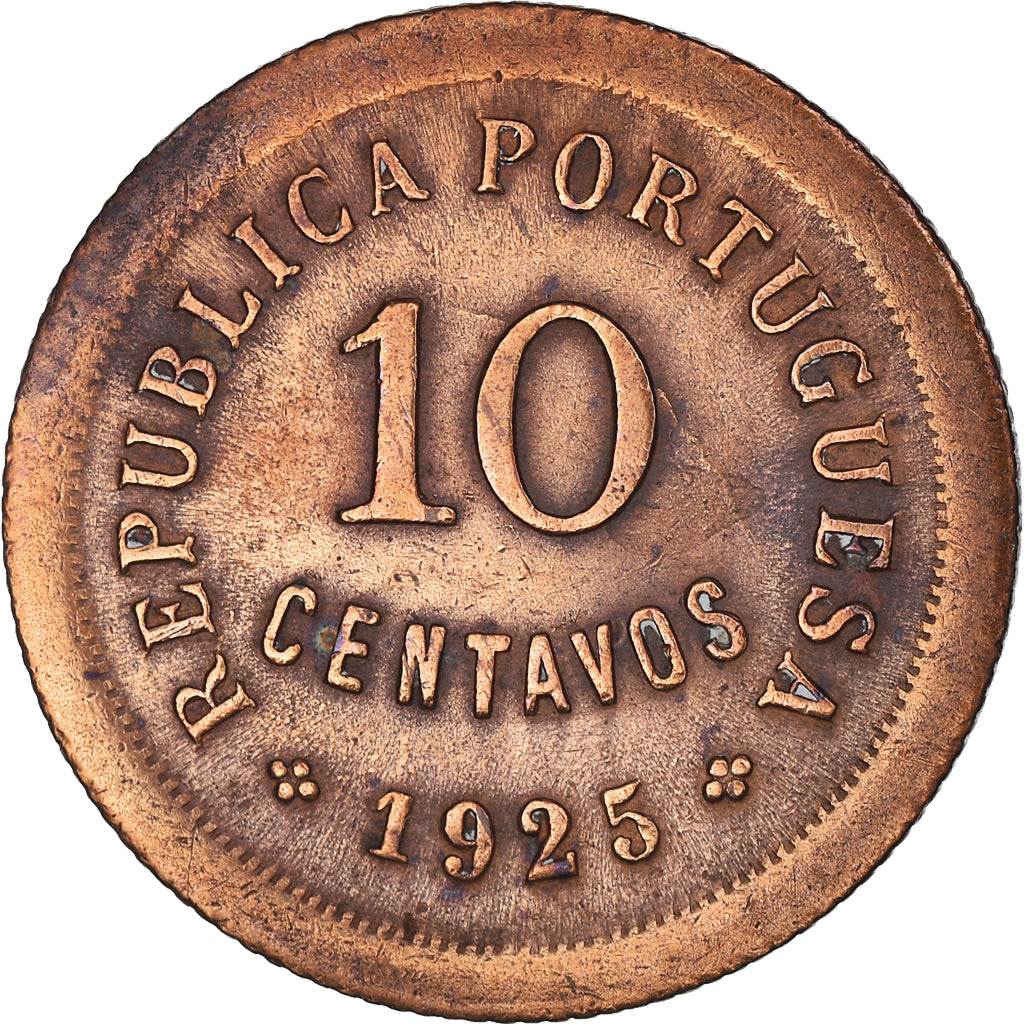 Coin, Portugal, 10 Centavos, 1925, VF(30-35), Bronze, KM:573