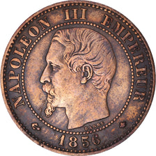 Moneda, Francia, Napoleon III, Napoléon III, 2 Centimes, 1856, Strasbourg, BC+