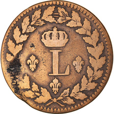 Monnaie, France, Louis XVIII, Decime, 1815, Strasbourg, B+, Bronze
