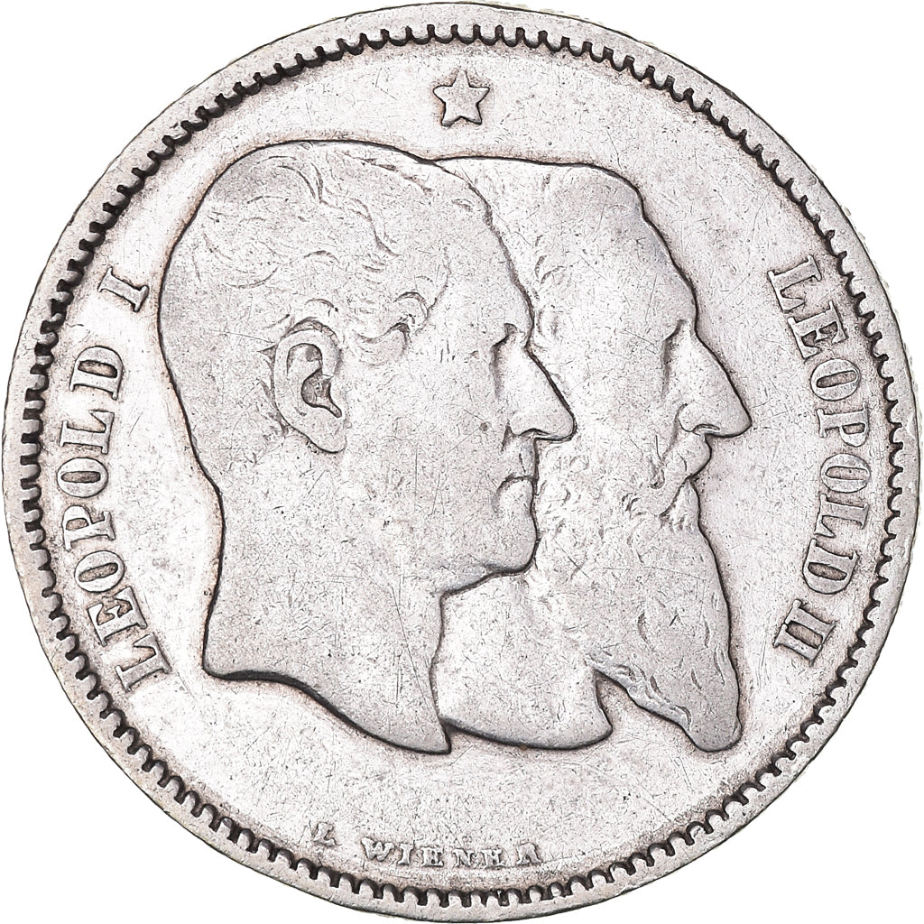 Coin, Belgium, Leopold II, Franc, 1880, VF(30-35), Silver, KM:38