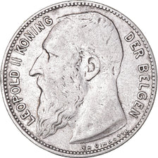 Moneta, Belgia, Franc, 1909, VF(30-35), Srebro, KM:57.1