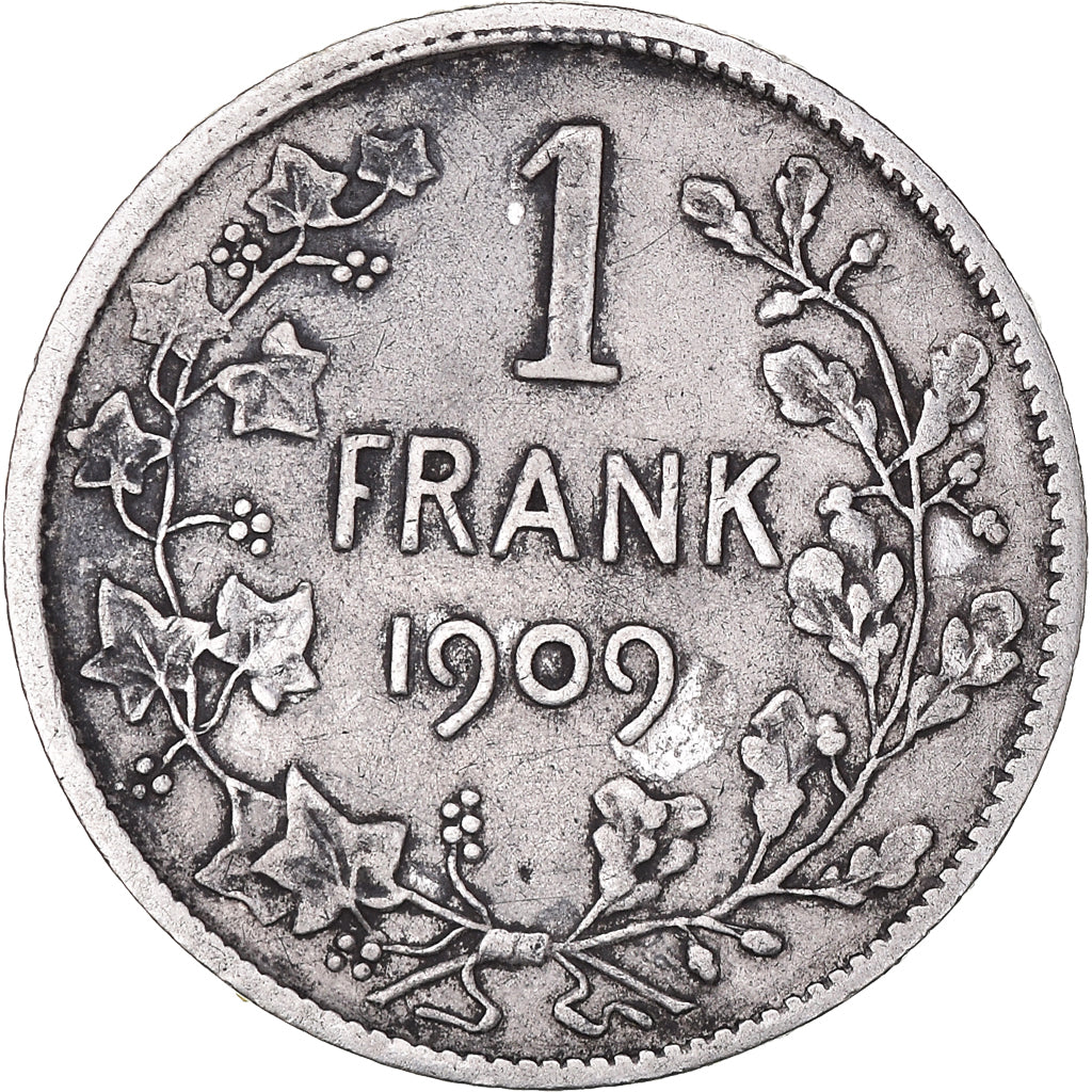 Coin, Belgium, Franc, 1909, VF(30-35), Silver, KM:57.1