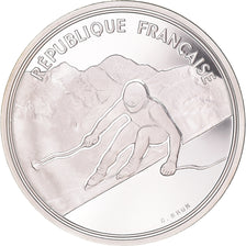 Coin, France, Alpine skiing, 100 Francs, 1989, BE, MS(65-70), Silver, KM:971
