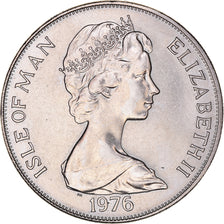 Moneda, Isla de Man, Elizabeth II, Crown, 1976, Pobjoy Mint, EBC+, Cobre -