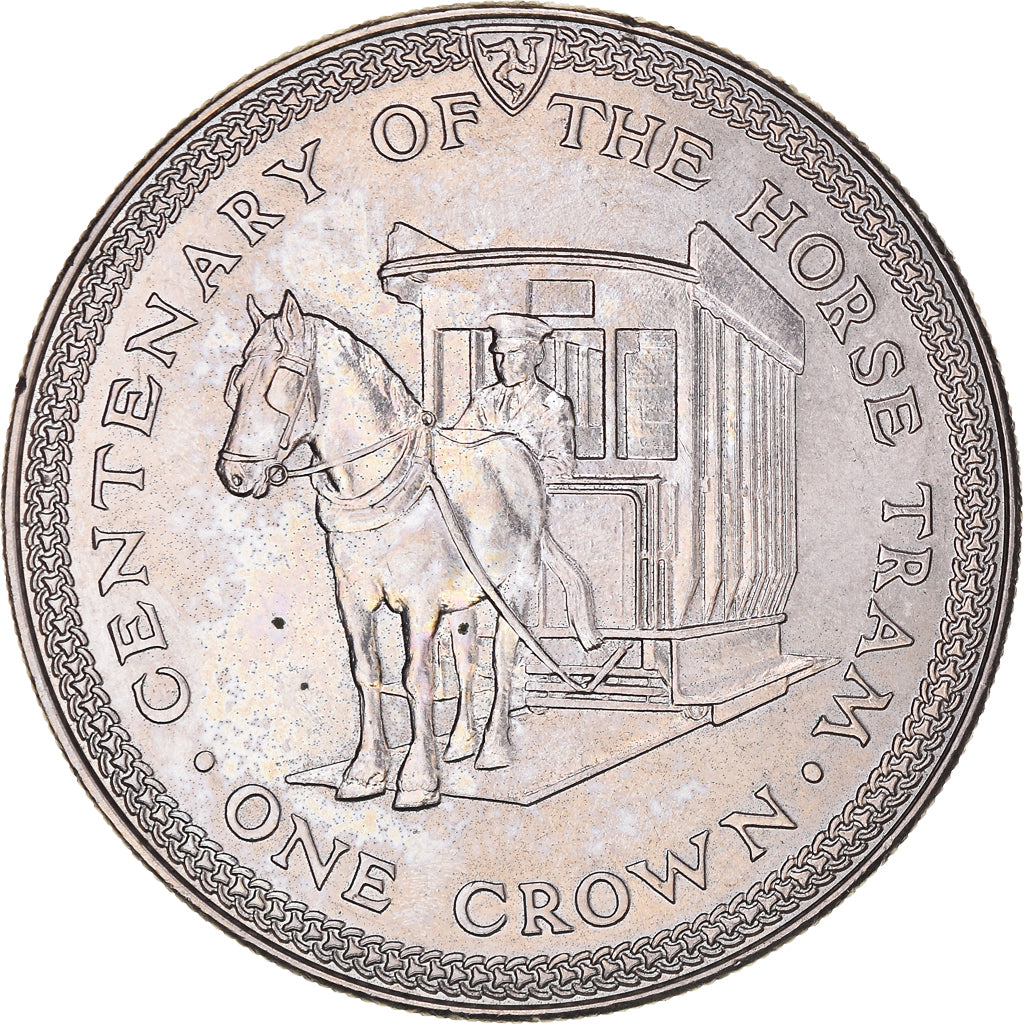 Coin, Isle of Man, Elizabeth II, Crown, 1976, Pobjoy Mint, MS(60-62)