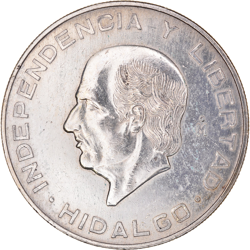 Moneta, Messico, 10 Pesos, 1956, Mexico City, MB+, Argento, KM:474