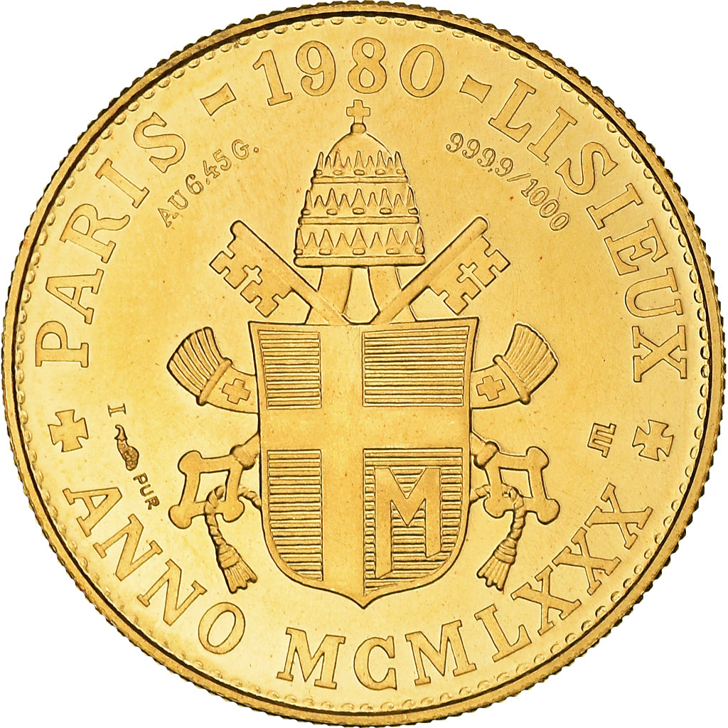 France, Medal, Jean-Paul II à Lisieux, Module de 20 Francs, Religions &
