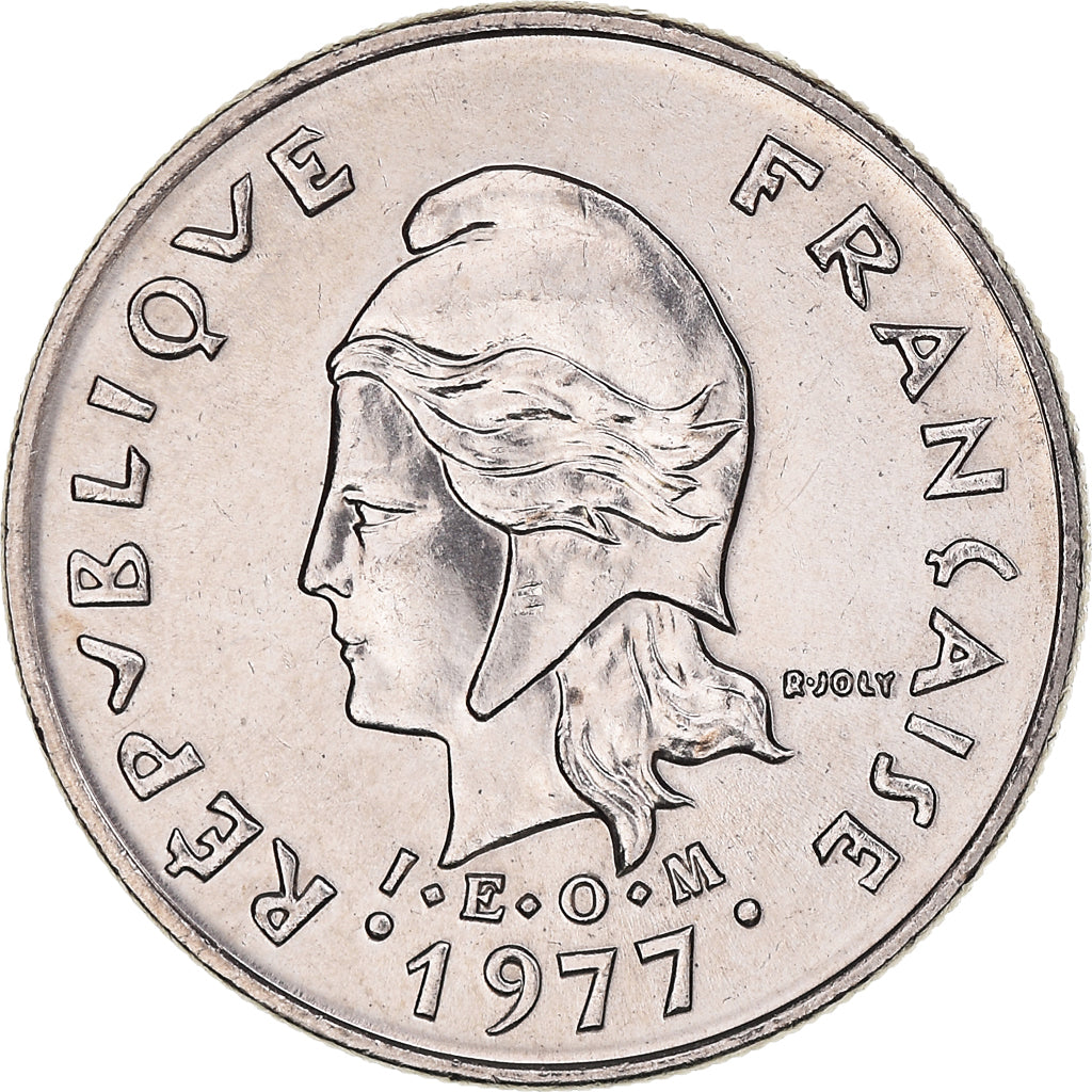 Coin, New Caledonia, 10 Francs, 1977, KM:99, AU(50-53)