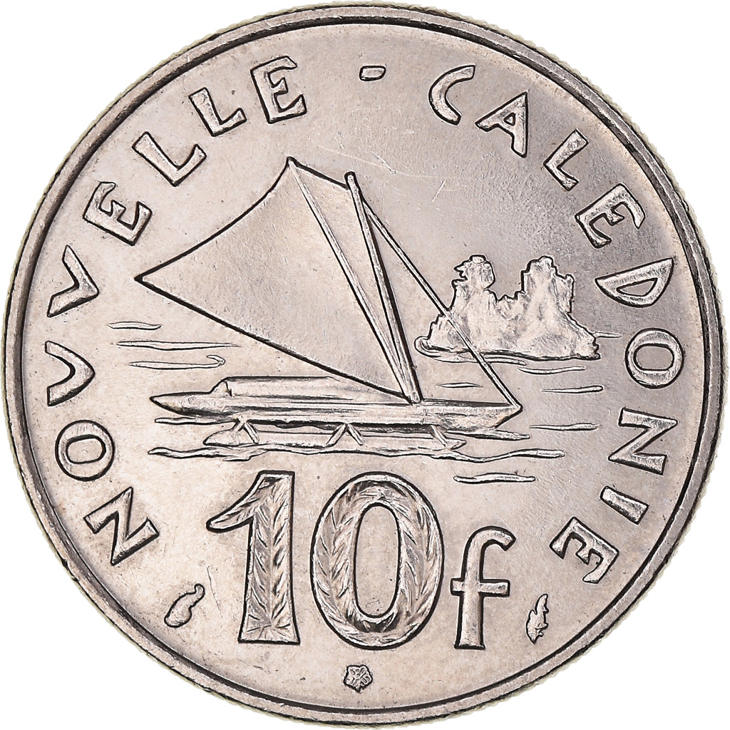 Coin, New Caledonia, 10 Francs, 1977, KM:99, AU(50-53)