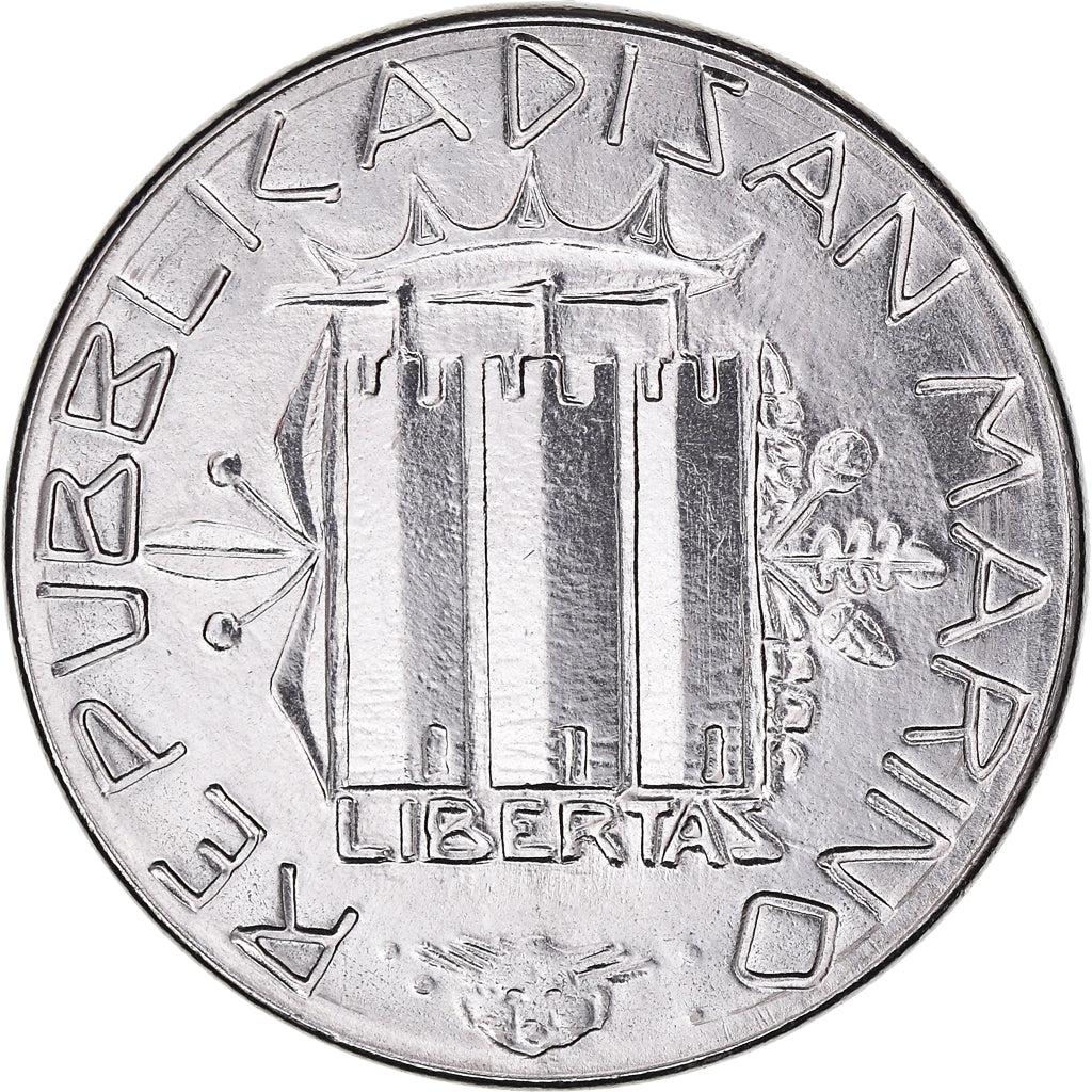 Coin, San Marino, 100 Lire, 1985, Rome, MS(64), Steel, KM:179