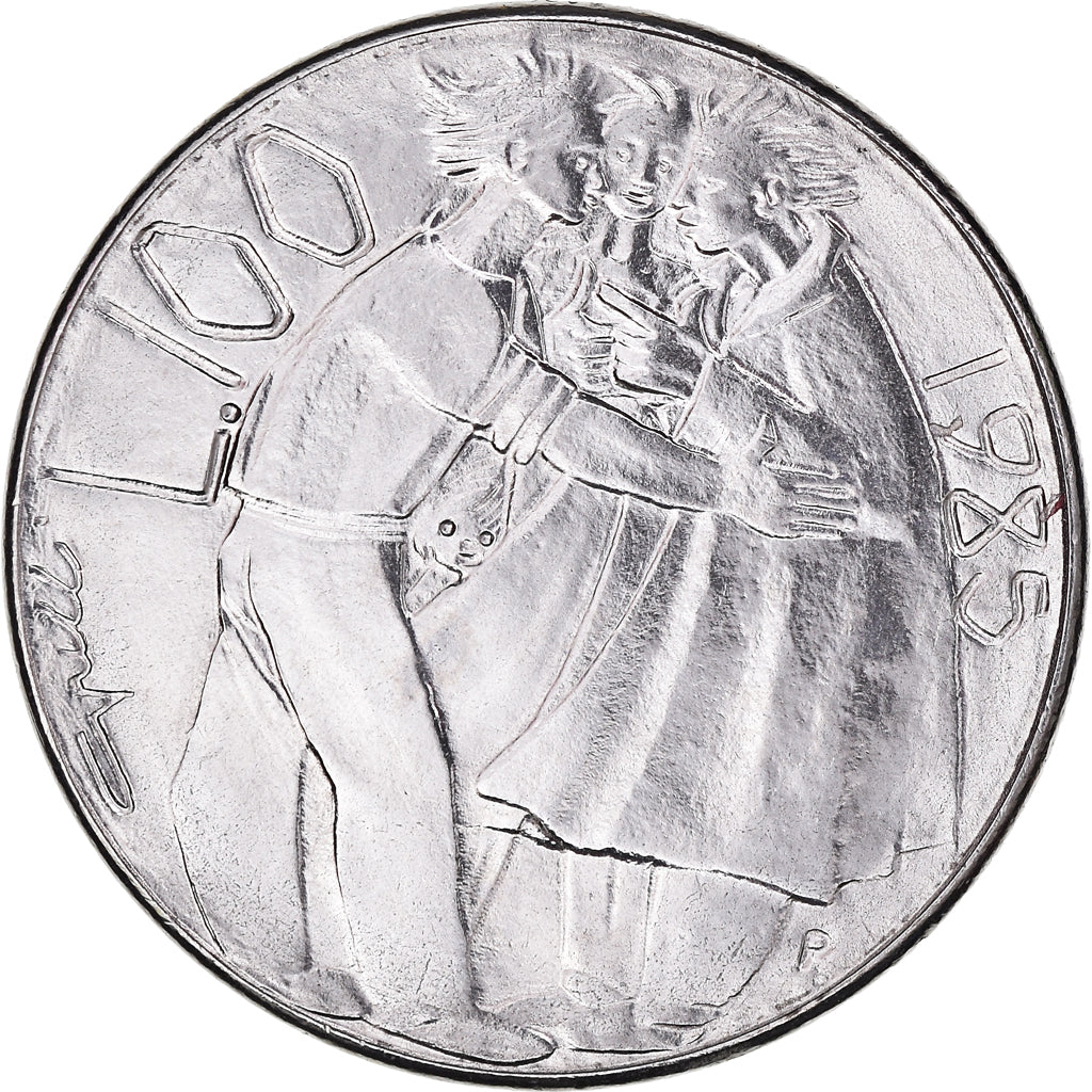 Coin, San Marino, 100 Lire, 1985, Rome, MS(64), Steel, KM:179