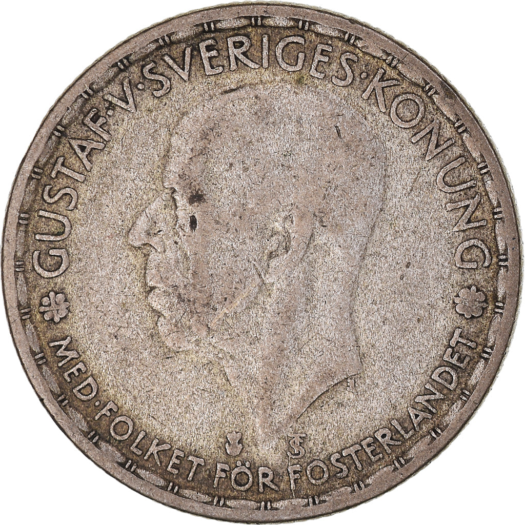 Coin, Sweden, Gustaf V, Krona, 1946, VF(30-35), Silver, KM:814