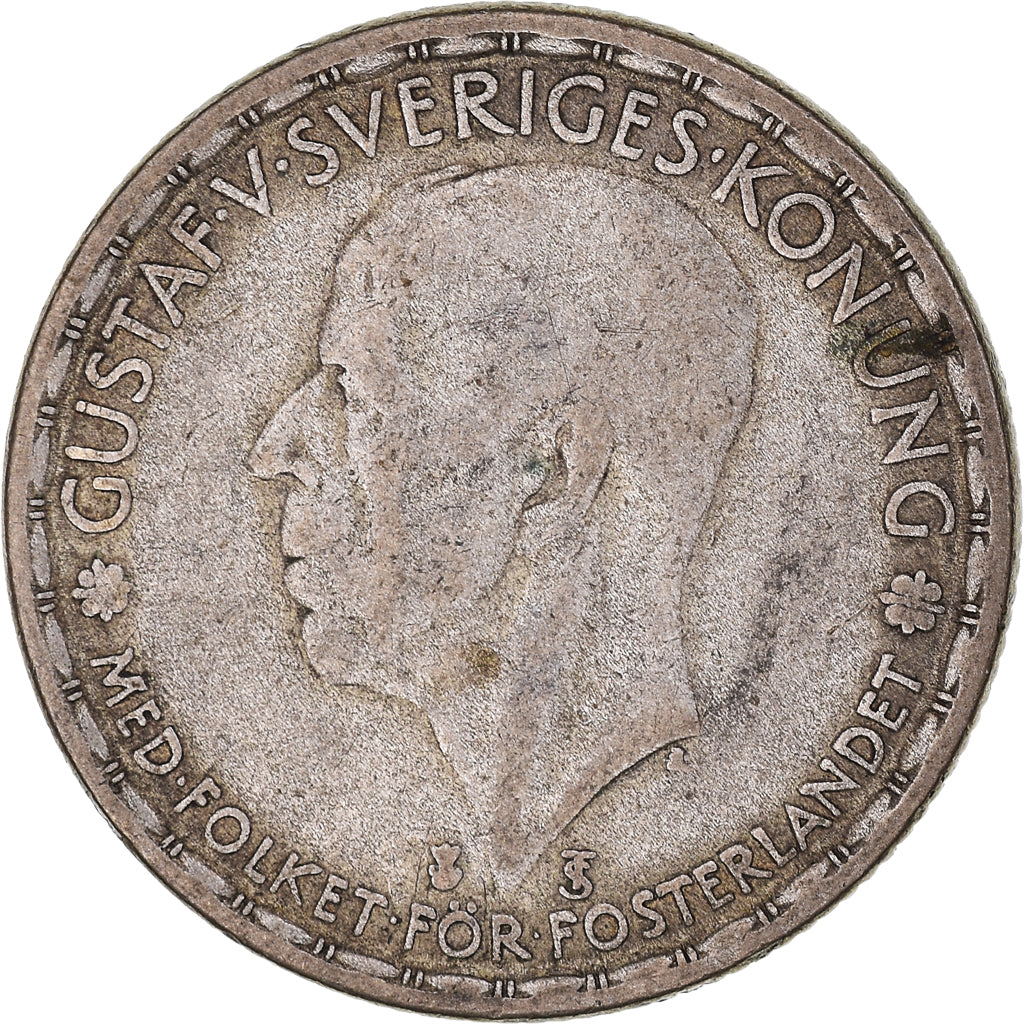 Coin, Sweden, Gustaf V, Krona, 1946, VF(30-35), Silver, KM:814
