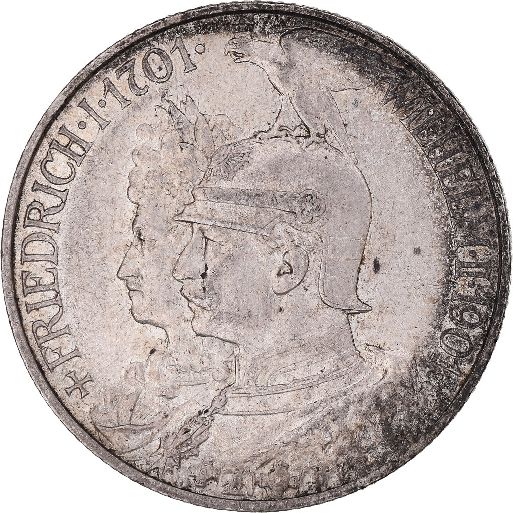 Moneta, Stati tedeschi, PRUSSIA, Wilhelm II, 2 Mark, 1901, Berlin, BB+, Argento