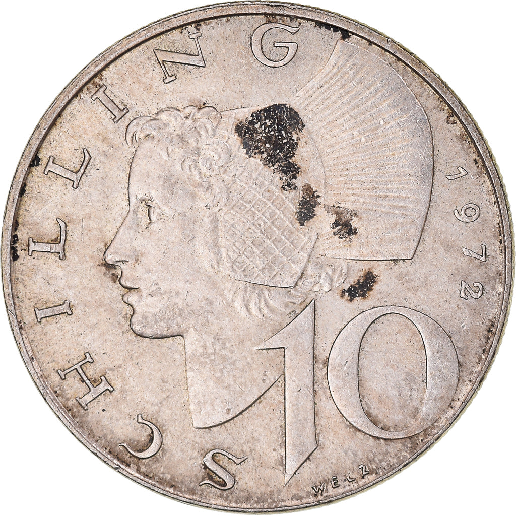 Coin, Austria, 10 Schilling, 1972, EF(40-45), Silver, KM:2882
