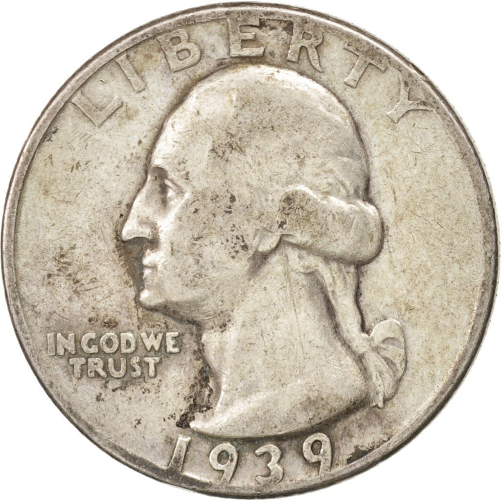 United States, Washington Quarter, 1939, Philadelphia, KM:164, VF(20-35)