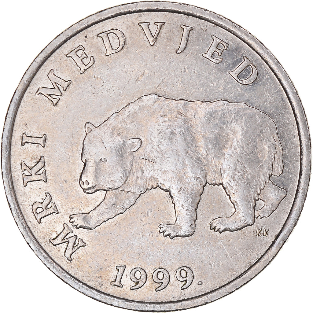 Moneta, Croazia, 5 Kuna, 1999, MB+, Rame-nichel-zinco, KM:11