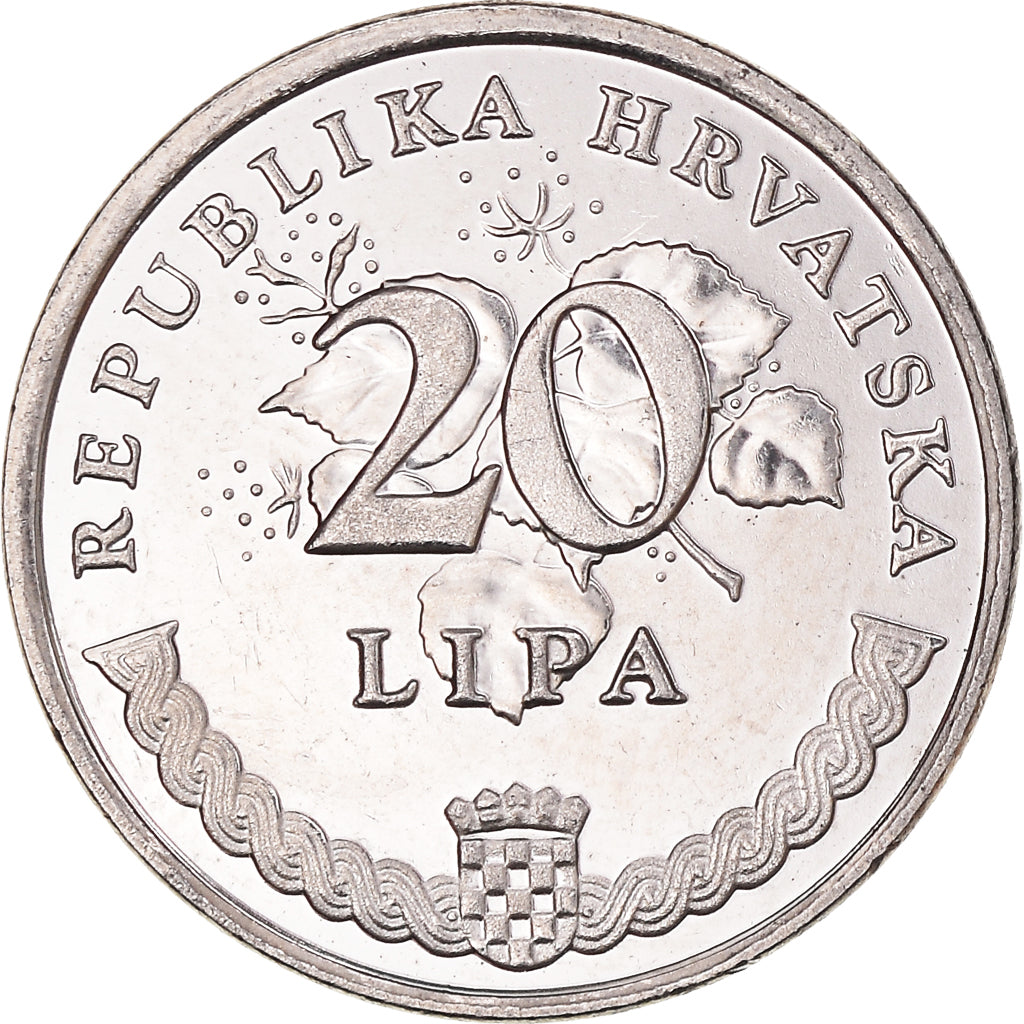 Coin, Croatia, 20 Lipa, 2015, AU(50-53), Nickel plated steel, KM:7