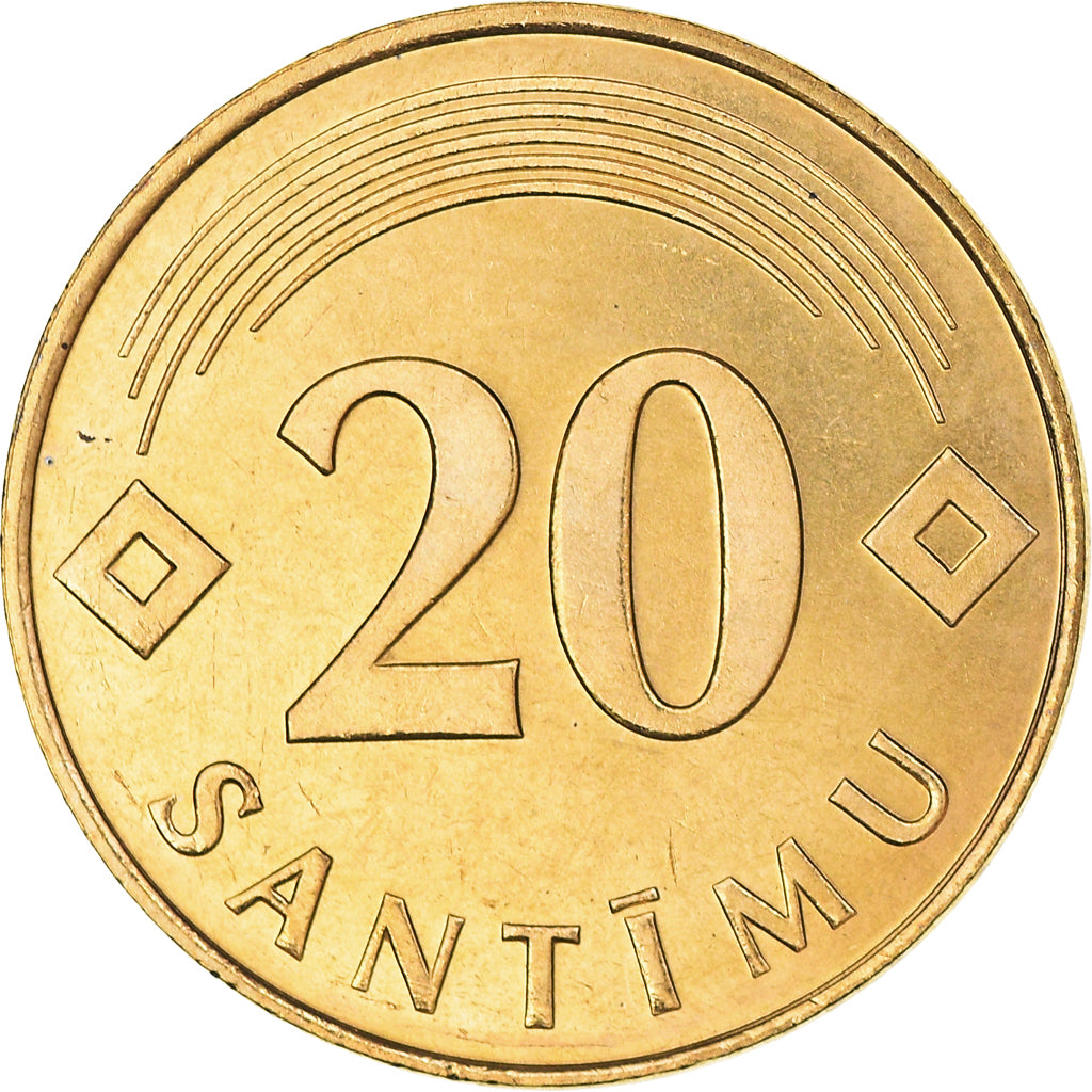 Monnaie, Lettonie, 20 Santimu, 1992, SPL, Nickel-Cuivre, KM:22.1
