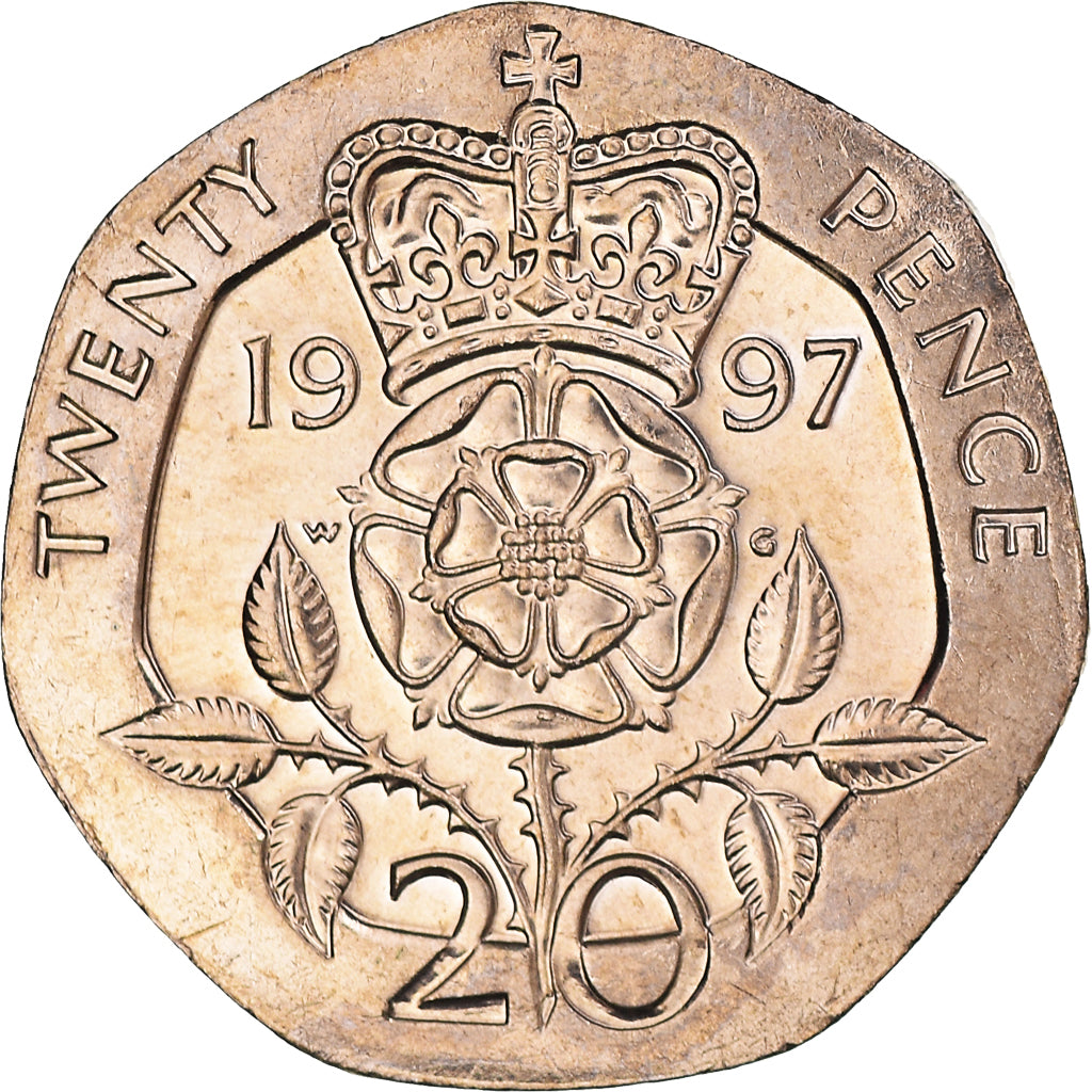 Münze, Großbritannien, Elizabeth II, 20 Pence, 1997, UNZ, Kupfer-Nickel