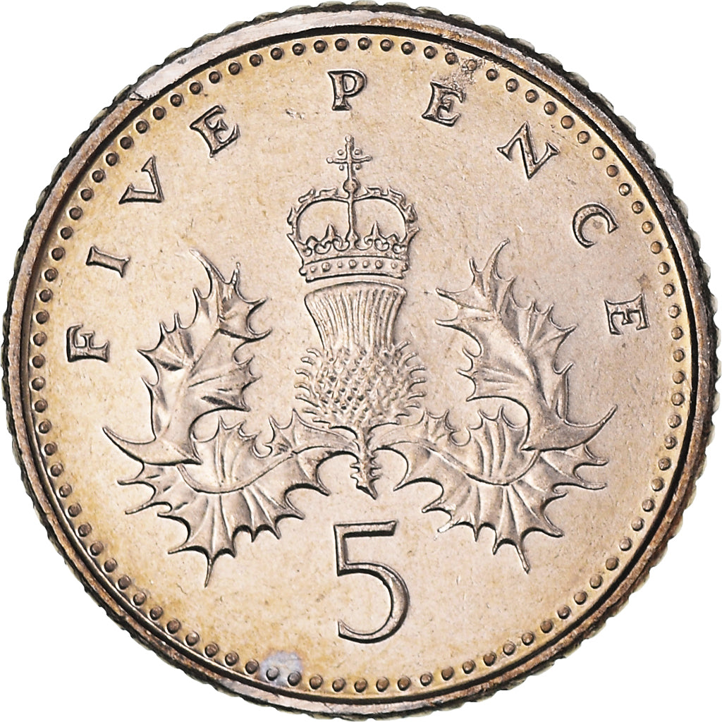 Coin, Great Britain, Elizabeth II, 5 Pence, 1998, MS(63), Copper-nickel, KM:988