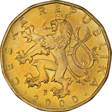 Coin, Czech Republic, 20 Korun, 2000, Jablonec nad Nisou, MS(63), Brass plated