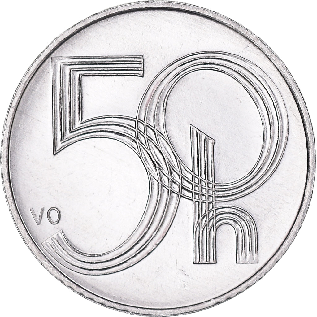 Moeda, República Checa, 50 Haleru, 2003, Jablonec nad Nisou, MS(63), Alumínio