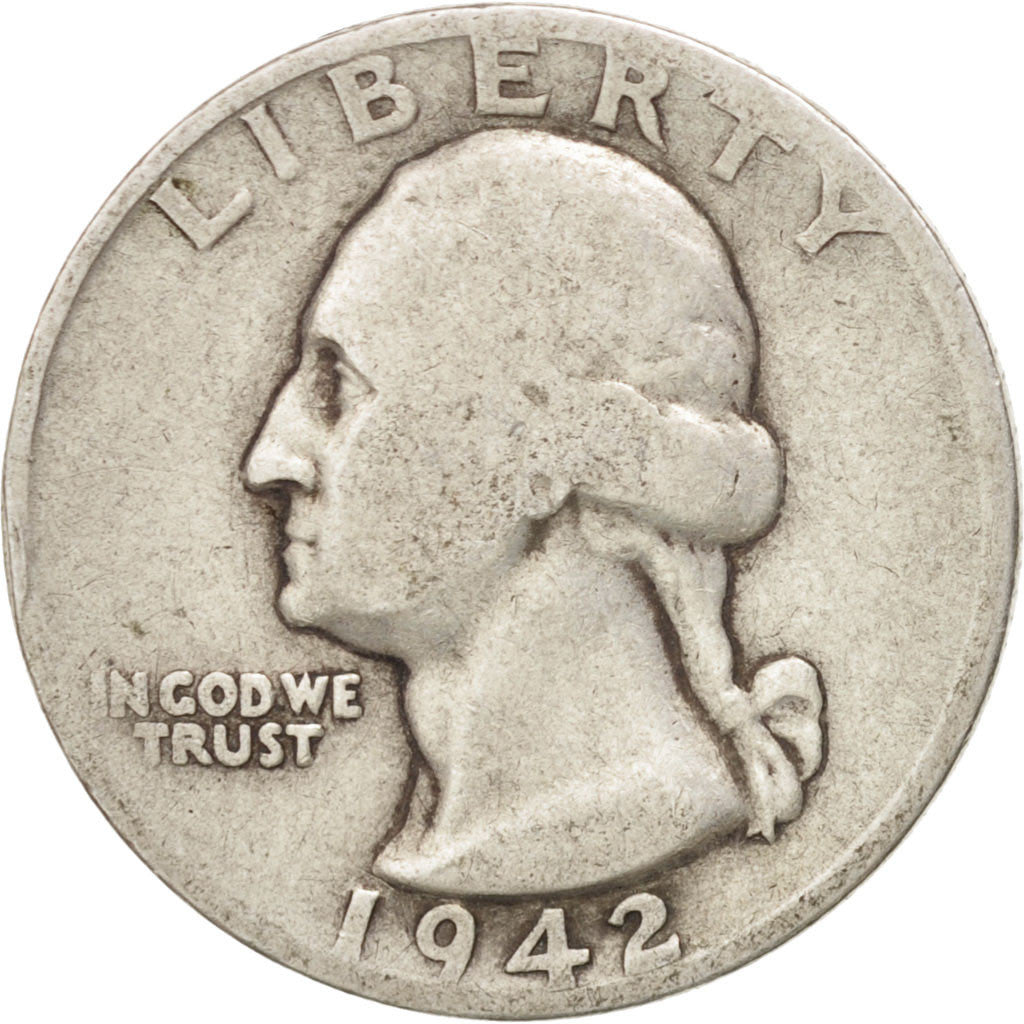 United States, Washington Quarter, 1942, San Francisco, KM:164, VF(20-25)