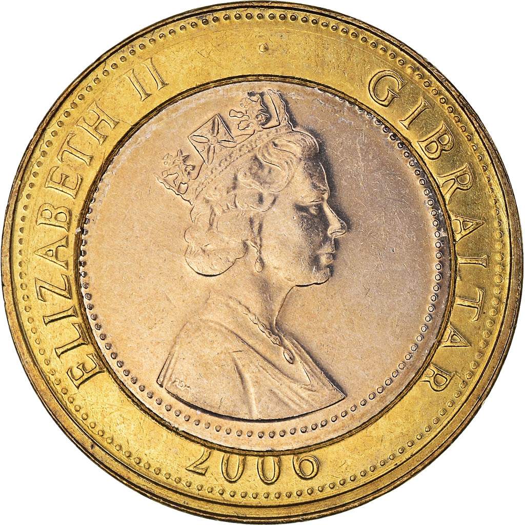 Moneta, Gibilterra, Elizabeth II, 2 Pounds, 2006, SPL, Bi-metallico, KM:1092
