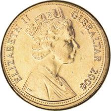 Coin, Gibraltar, Elizabeth II, Pound, 2006, MS(60-62), Nickel-brass, KM:1091