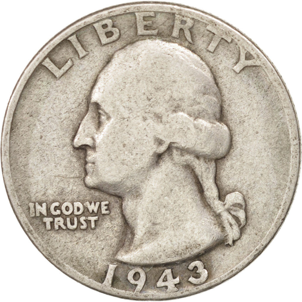 United States, Washington Quarter, 1943, Philadelphia, KM:164, TB
