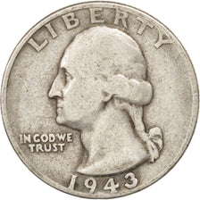 United States, Washington Quarter, 1943, Philadelphia, KM:164, TB
