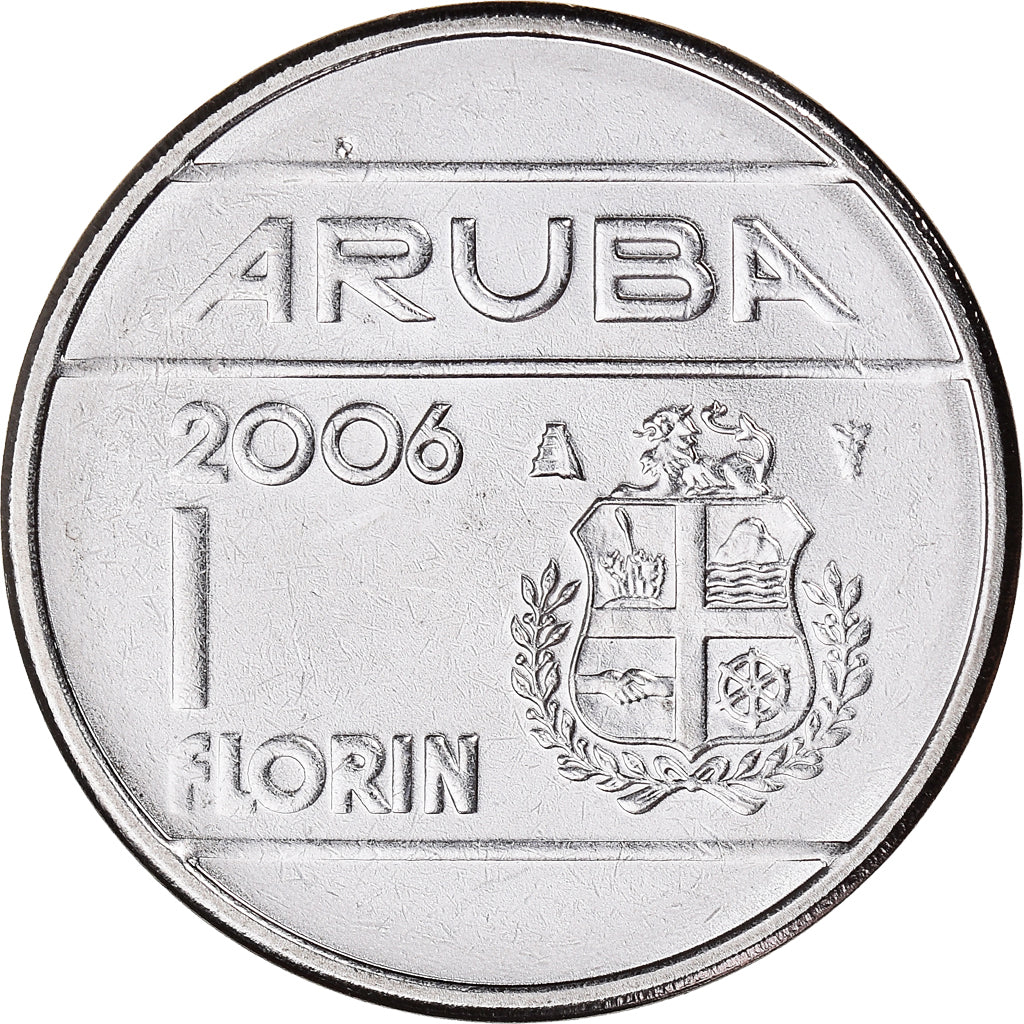 Moneta, Aruba, Beatrix, Florin, 2006, Utrecht, BB+, Acciaio lega nichel, KM:5