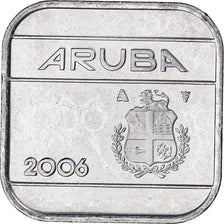 Moeda, Aruba, Beatrix, 50 Cents, 2006, Utrecht, AU(55-58), Aço Ligado a