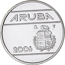 Moeda, Aruba, Beatrix, 25 Cents, 2006, Utrecht, MS(60-62), Aço Ligado a