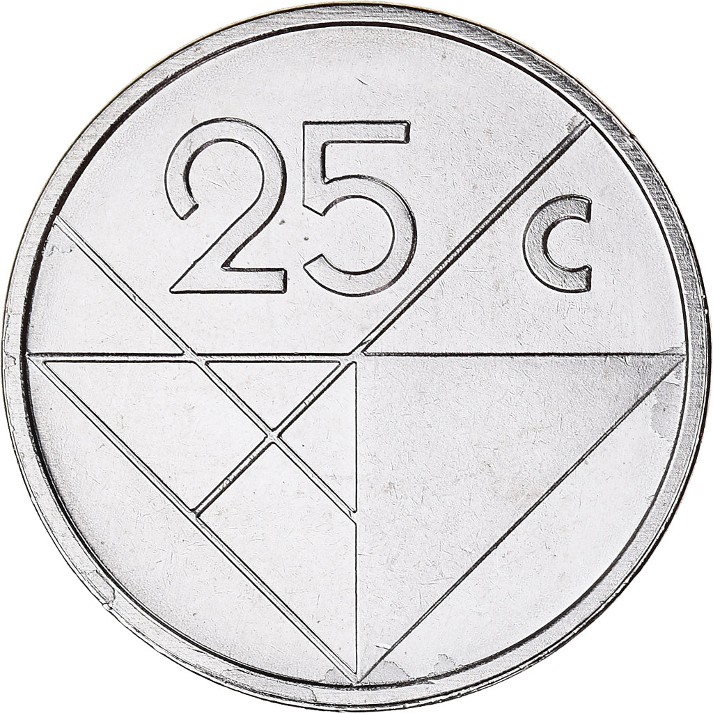Moneta, Aruba, Beatrix, 25 Cents, 2006, Utrecht, SPL, Acciaio lega nichel, KM:3