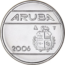 Moeda, Aruba, Beatrix, 10 Cents, 2006, Utrecht, MS(63), Aço Ligado a Níquel