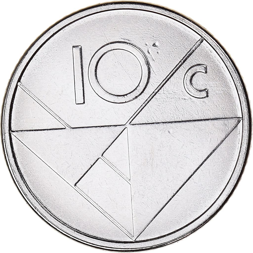 Coin, Aruba, Beatrix, 10 Cents, 2006, Utrecht, MS(63), Nickel Bonded Steel, KM:2