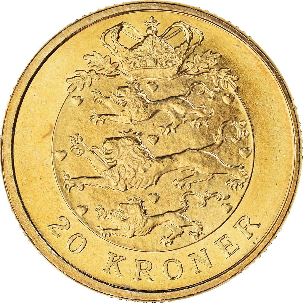 Coin, Denmark, Margrethe II, 20 Kroner, 2007, Copenhagen, MS(63)